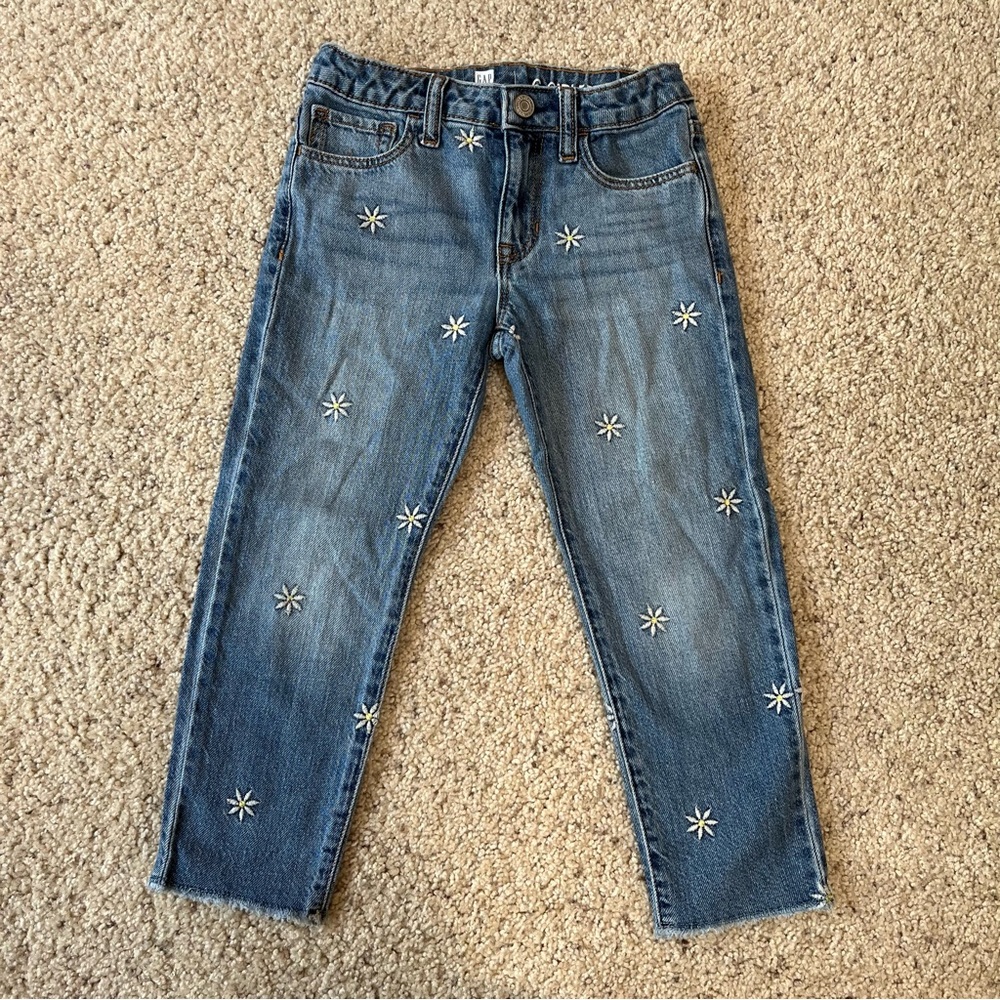 Gap kids cropped girlfriend jeans